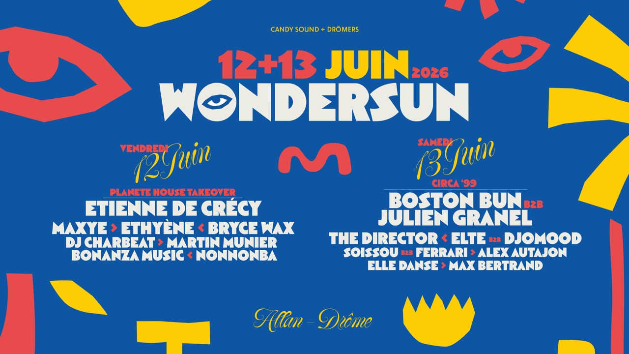 Bannière Wondersun Festival 2026 — line-up